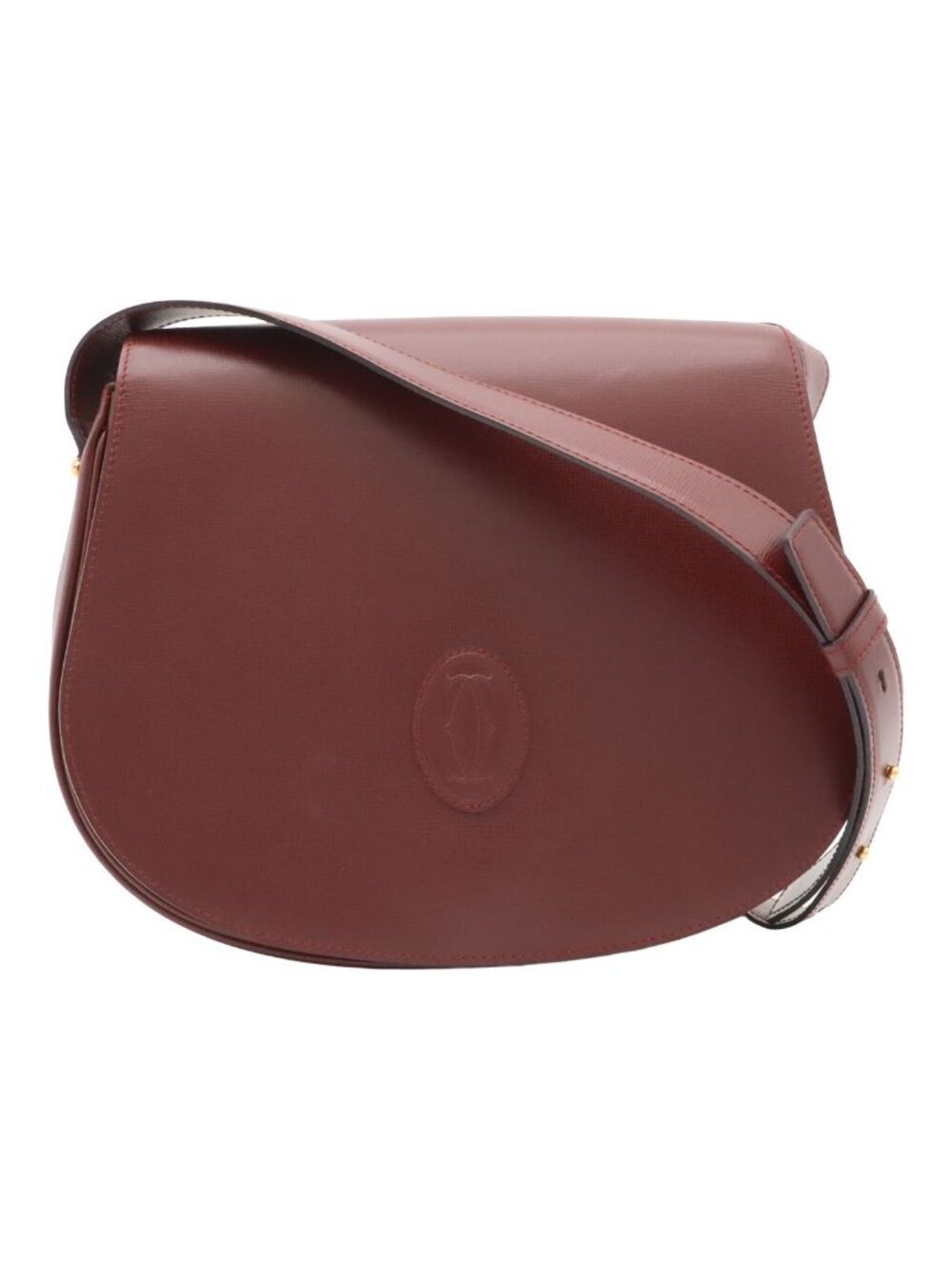 Cartier Must Line Must de Cartier Flap Shoulder Bag Crossbody Leather Bordeaux